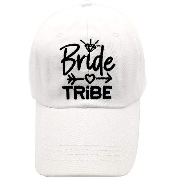 Baseball Caps Women's Bride Hat Embroidered Distressed Tribe Baseball Cap for Wedding Party - Tribe - White - CK18WKLT8YZ