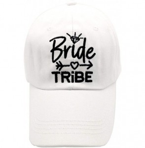 Baseball Caps Women's Bride Hat Embroidered Distressed Tribe Baseball Cap for Wedding Party - Tribe - White - CK18WKLT8YZ