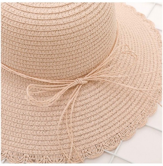 Sun Hats Cute Girls Sunhat Straw Hat Tea Party Hat Set with Purse - Adult-bare Pink 3 - CD193X2RO6E