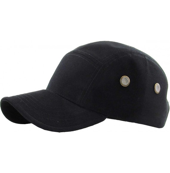 Baseball Caps Five Panel Solid Color Unisex Adjustable Army Military Cadet Cap - Black - CT11JEBOGPN