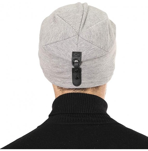 Skullies & Beanies Cotton Slouchy Beanie Hat Men Women Unisex Baggy Lightweight Hip-Hop Skull Cap - Light Grey - C318XHMZWHY