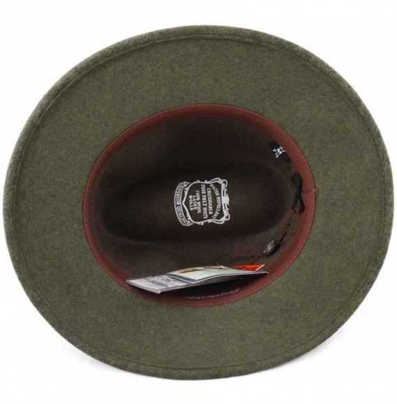 Fedoras Classique Traveller Wool Felt Fedora Hat Packable - Vert-chine - CB187IWCM8T