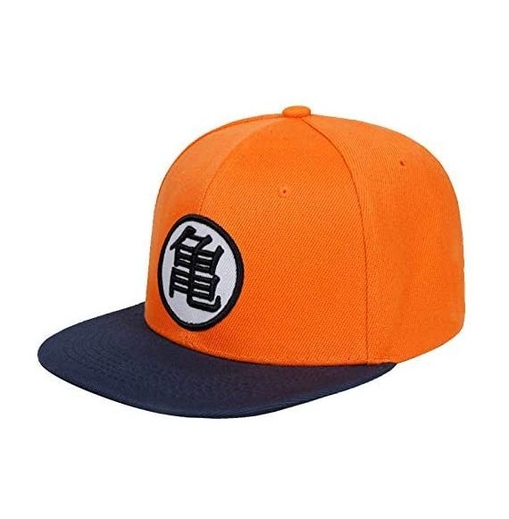 Baseball Caps Snapback Flat Hip hop hat Casual Baseball Cap Men and Women Snapback Cap - Orange&navy 2 - CW18QS398E6