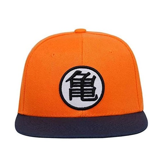 Baseball Caps Snapback Flat Hip hop hat Casual Baseball Cap Men and Women Snapback Cap - Orange&navy 2 - CW18QS398E6