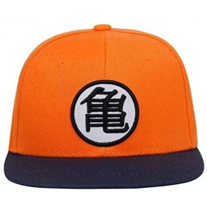 Baseball Caps Snapback Flat Hip hop hat Casual Baseball Cap Men and Women Snapback Cap - Orange&navy 2 - CW18QS398E6