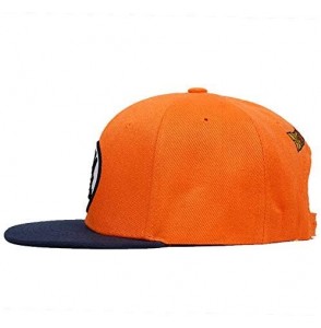 Baseball Caps Snapback Flat Hip hop hat Casual Baseball Cap Men and Women Snapback Cap - Orange&navy 2 - CW18QS398E6