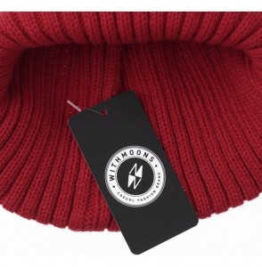 Skullies & Beanies Knitted Ribbed Beanie Hat Basic Plain Solid Watch Cap AC5846 - Red - CB187DX5G0C