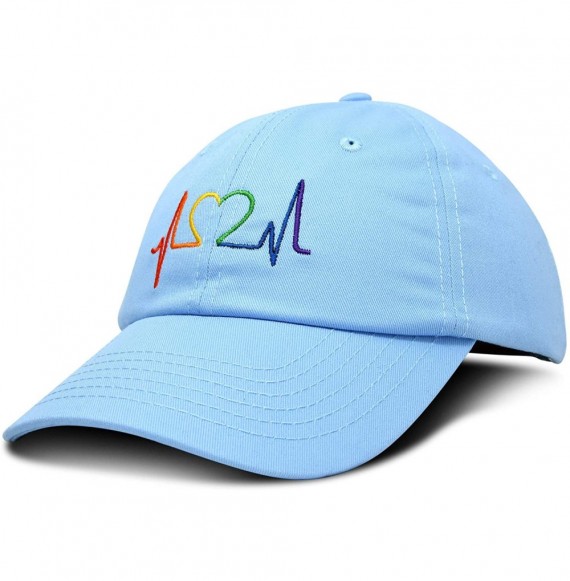 Baseball Caps Heartbeat RN Nurse Hat EKG Baseball Cap Medical Fitness - Light Blue-rainbow - CK18OH2UDX6