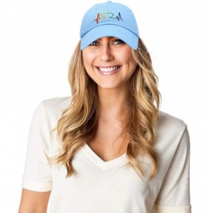 Baseball Caps Heartbeat RN Nurse Hat EKG Baseball Cap Medical Fitness - Light Blue-rainbow - CK18OH2UDX6