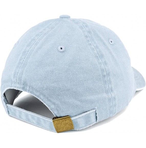 Baseball Caps World's Best Grandpa Embroidered Pigment Dyed Low Profile Cotton Cap - Light Blue - C918CTA02L2