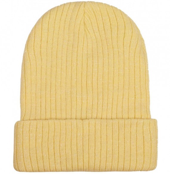 Skullies & Beanies Unisex Beanie Knit Winter Soft Warm Hats for Women and Men Beanies Skull Caps - Beige - CQ186ID64SS