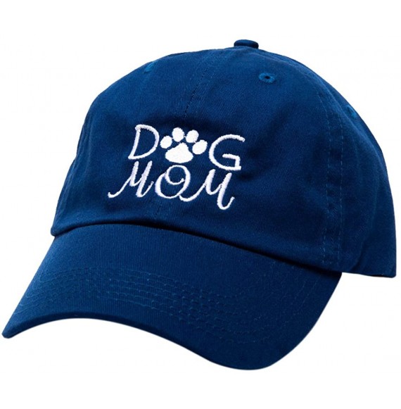 Baseball Caps Dog Mom Baseball Cap - Soft Embroidered Cotton Caps - Royal Blue - CG18EQ5DO20