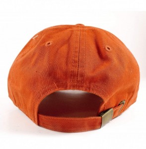 Baseball Caps Polo Style Baseball Cap Ball Dad Hat Adjustable Plain Solid Washed Mens Womens Cotton - Orange - CP18W0QK29X