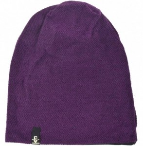 Skullies & Beanies Men Slouch Beanie Knit Long Oversized Skull Cap for Winter Summer N010 - B305-purple - CI18HRK9SUI