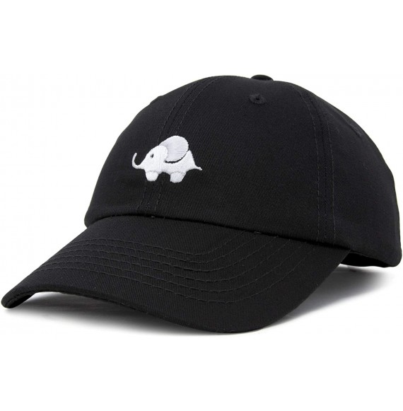 Baseball Caps Cute Elephant Hat Cotton Baseball Cap - Black - CL18LHOH073