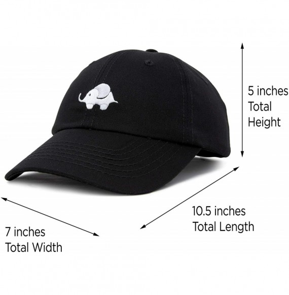 Baseball Caps Cute Elephant Hat Cotton Baseball Cap - Black - CL18LHOH073