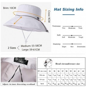 Sun Hats Packable Sun Bucket Uv Ponytail Hat Women Beach Safari Hiking Travel Bonnie 55-61cm - Navy_99024 - CG18DEDMELQ