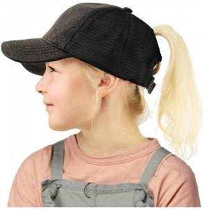 Baseball Caps Kids Ponytail Hat-Girls Baseball Cap with High Bun Messy Ponytail Hole Sun Visor Caps Fit Age 2-8 - CA18S8WK4HY