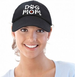 Baseball Caps Dog Mom Baseball Cap Women's Hats Dad Hat - Black - CZ18K7QGMU0