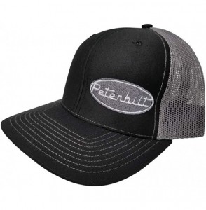 Baseball Caps Peterbilt Motors Trucks Structured Cap/Adjustable Custom Snapback/Women and Men/112 Black - Charcoal - CG18ZAUYMHK