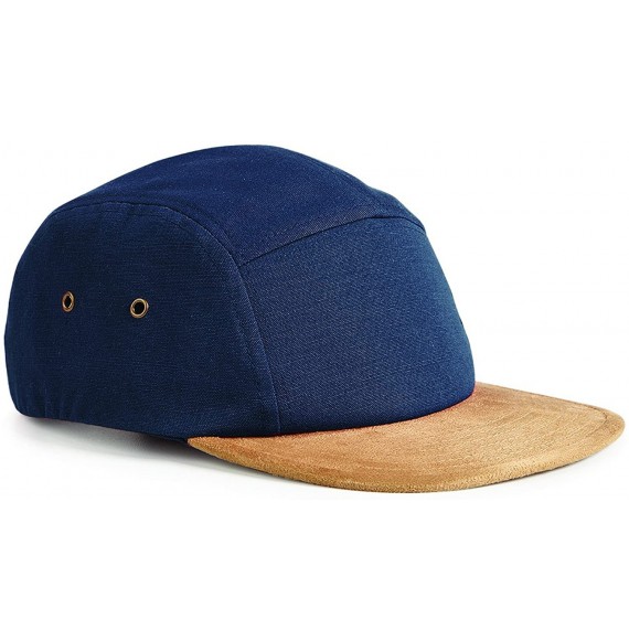 Baseball Caps Suede Peak 5 Panel Baseball Cap - French Navy - CG11JKDLL5X