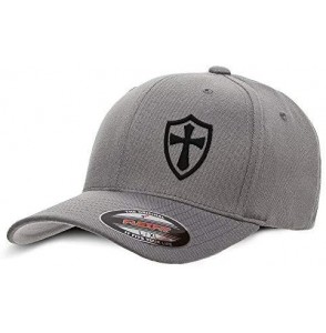 Baseball Caps Crusader Knights Templar Cross Baseball Hat - Grey / Black - C912LG3S6F7