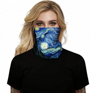 Balaclavas Seamless Rave Face Cover Bandana-Neck Gaiter Tube Headwear Motorcycle Face Scarf - Blue Night - C319803OGUI