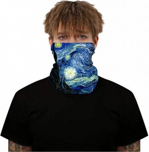 Balaclavas Seamless Rave Face Cover Bandana-Neck Gaiter Tube Headwear Motorcycle Face Scarf - Blue Night - C319803OGUI