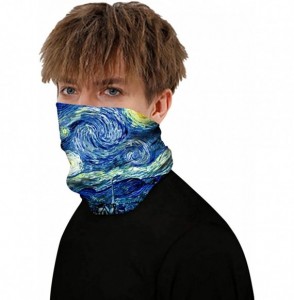 Balaclavas Seamless Rave Face Cover Bandana-Neck Gaiter Tube Headwear Motorcycle Face Scarf - Blue Night - C319803OGUI