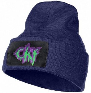 Skullies & Beanies Mens & Womens CKY Skull Beanie Hats Winter Knitted Caps Soft Warm Ski Hat Black - Navy - C218ZDQ907K