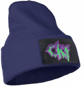 Skullies & Beanies Mens & Womens CKY Skull Beanie Hats Winter Knitted Caps Soft Warm Ski Hat Black - Navy - C218ZDQ907K