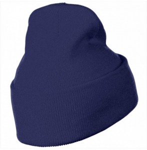 Skullies & Beanies Mens & Womens CKY Skull Beanie Hats Winter Knitted Caps Soft Warm Ski Hat Black - Navy - C218ZDQ907K