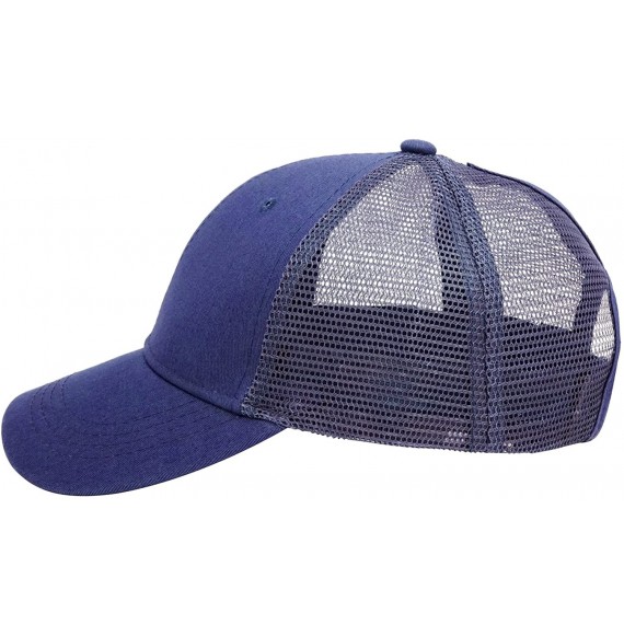 Baseball Caps Unisex Baseball Cap Breathable Quick Dry Mesh Sun Hat Vintage Adjustable Dad Hat - Navy - CY18EIEWHCX