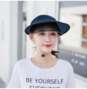 Baseball Caps Safety Cap Sun Hat Detachable Baseball Cap Windproof Sun Protection Sun Cap - Tibetan Blue - C0197RLE8QZ