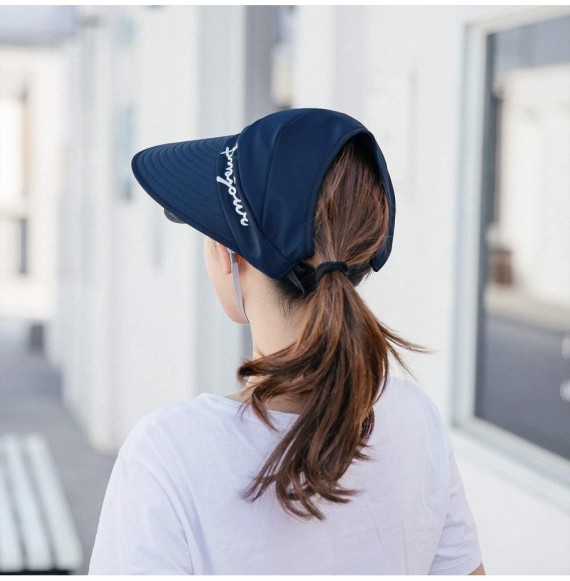 Baseball Caps Safety Cap Sun Hat Detachable Baseball Cap Windproof Sun Protection Sun Cap - Tibetan Blue - C0197RLE8QZ