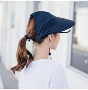 Baseball Caps Safety Cap Sun Hat Detachable Baseball Cap Windproof Sun Protection Sun Cap - Tibetan Blue - C0197RLE8QZ