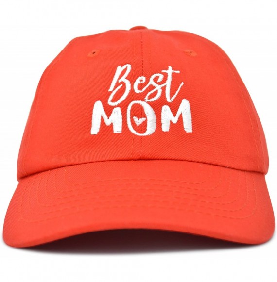 Baseball Caps Best Mom Baseball Cap Womens Dad Hats Adjustable Mothers Day Hat - Red - CI18D6U6L74