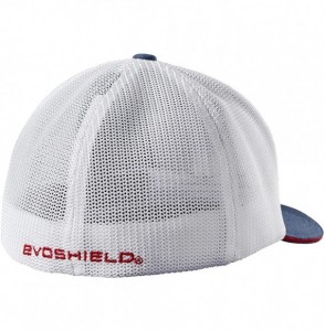 Baseball Caps Rank Flexfit Mesh Baseball Cap - Navy/Red - CJ18GZ2LGM0