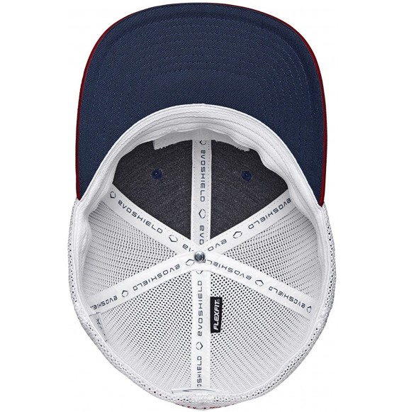 Baseball Caps Rank Flexfit Mesh Baseball Cap - Navy/Red - CJ18GZ2LGM0