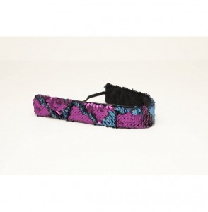 Headbands Mermaid Sequin Headband & Bracelet Color Changing Multi Color 2pack - Navy Purple - CW1809DS8WR