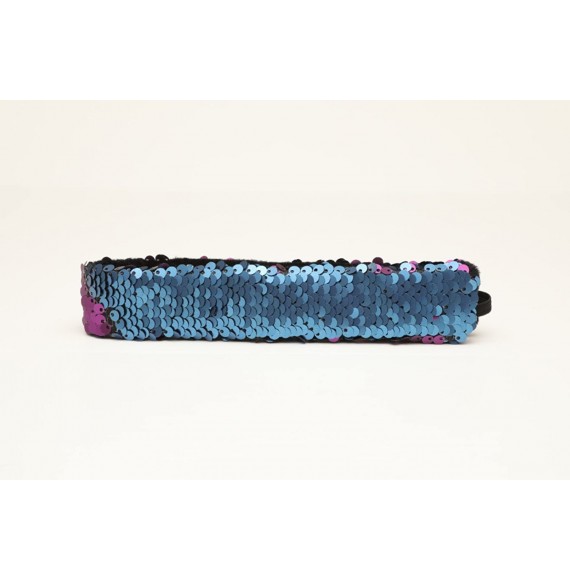 Headbands Mermaid Sequin Headband & Bracelet Color Changing Multi Color 2pack - Navy Purple - CW1809DS8WR