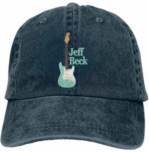 Baseball Caps Jeff Beck Baseball Cap Unisex Travel Cap Washable Cotton Cap Visor Adjustable Cowboy Hat Black - Navy - CQ18ALW...