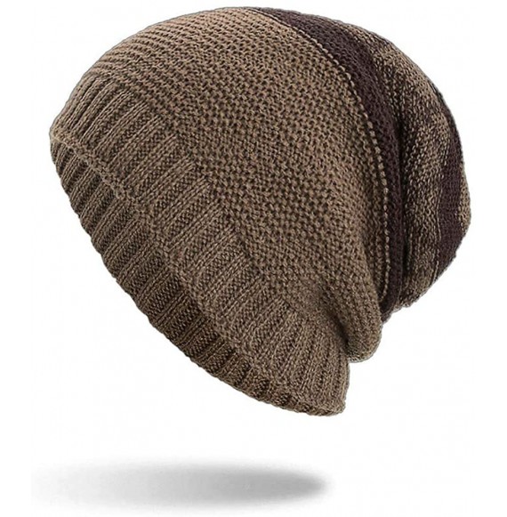 Skullies & Beanies Warm Oversized Chunky Soft Oversized Cable Knit Slouchy Beanie Winter Warm Knit Hat Skull Cap - Khaki 2 - ...