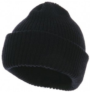 Skullies & Beanies Heavy Weight Watch Cap Beanie - Navy - C5114YSS1HF