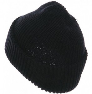 Skullies & Beanies Heavy Weight Watch Cap Beanie - Navy - C5114YSS1HF