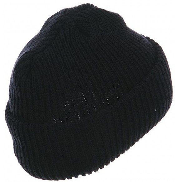 Skullies & Beanies Heavy Weight Watch Cap Beanie - Navy - C5114YSS1HF