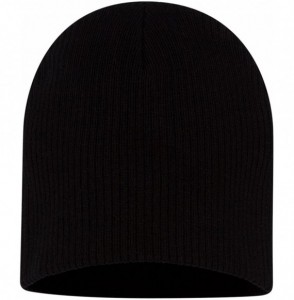 Skullies & Beanies Soft Wide Ribbed Beanie - SP1100 - Black - CZ182LWRN2U