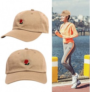 Skullies & Beanies Unisex Embroidery Baseball Cap Dad Hat Boys Girls Hip Hop Hats Sport Sun Hat - Khaki - C7193Y5YZ3Z