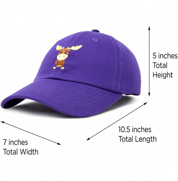 Baseball Caps Cute Moose Hat Baseball Cap - Purple - CF18LZ79ND7