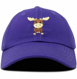 Baseball Caps Cute Moose Hat Baseball Cap - Purple - CF18LZ79ND7